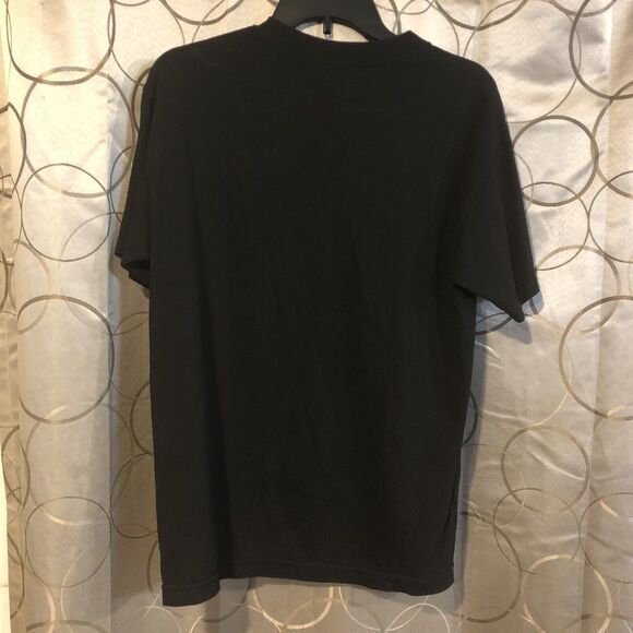 Lite M' Up Headphone Silhouette Medium T-Shirt Black Graphic Tee Men's - Picture 4 of 8